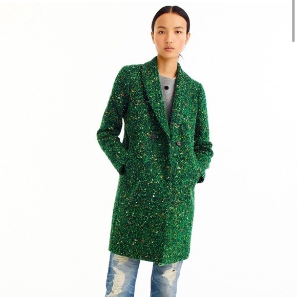 J. Crew Jackets & Blazers - J.CREW Daphne tweed coat green size 6